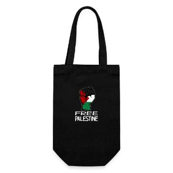 Drapeau de la Palestine libre - Sac à bouteille - noir - Devant