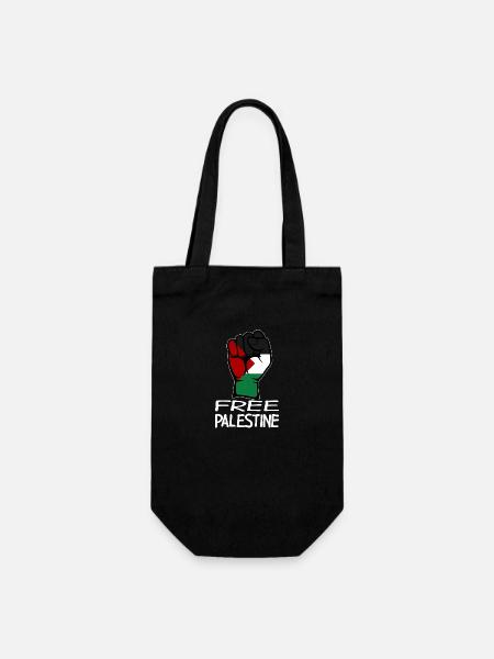 Drapeau de la Palestine libre - Sac à bouteille - noir