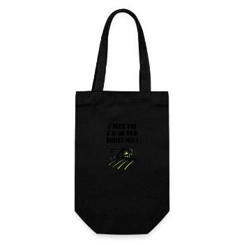 J’peux pas j’ai un vrai boulot - Sac à bouteille - noir - Devant