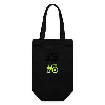 J’peux pas j’ai un vrai boulot - Sac à bouteille - noir - Devant