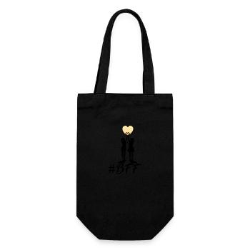 BFF best friends forever - Gift Bag for Bottles - black - Front