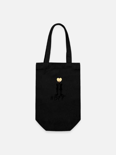 BFF best friends forever - Geschenkbeutel für Flaschen - Schwarz