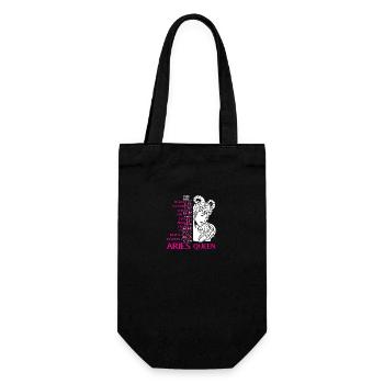 Sternzeichen Widder - Geschenkbeutel für Flaschen - Schwarz - Vorne