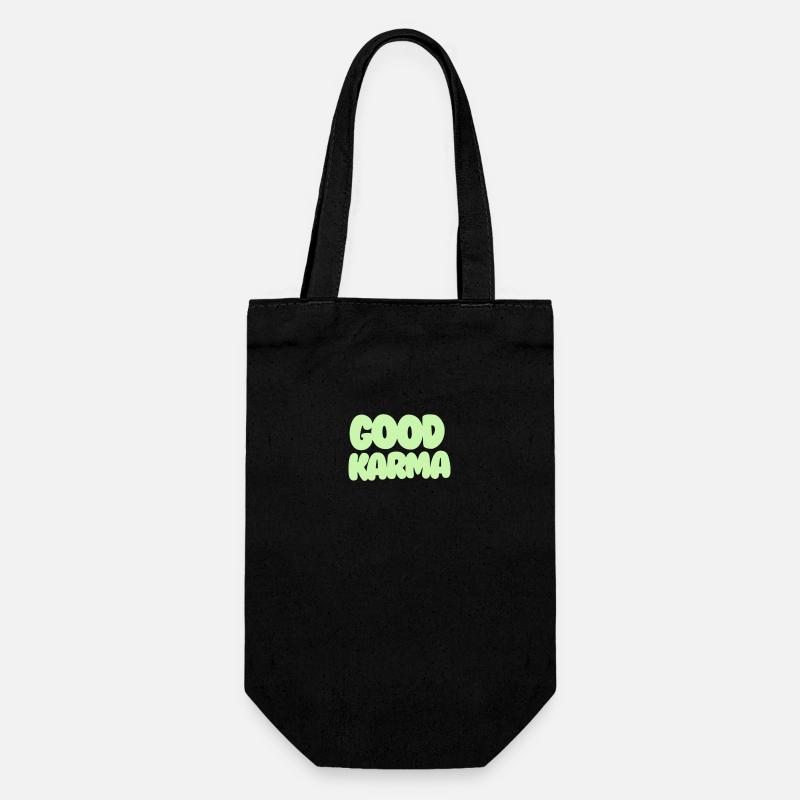 Bon Karma vert clair - Sac à bouteille - noir