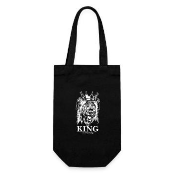 Irish Wolfhound King of everything Hund Wilsigns - Geschenkbeutel für Flaschen - Schwarz - Vorne