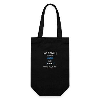Tolles tätowiertes T-Shirt - Geschenkbeutel für Flaschen - Schwarz - Vorne