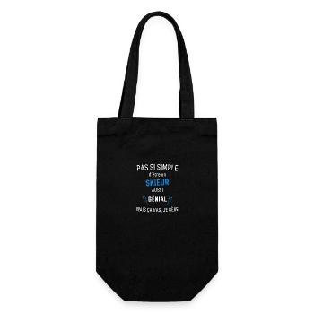 Awesome Skier T-Shirt - Gift Bag for Bottles - black - Front