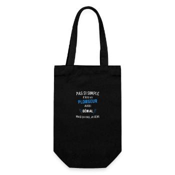 T-shirt Plongeur Génial - Sac à bouteille - noir - Devant
