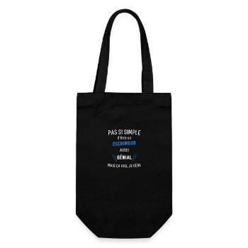 Awesome Fencer - Gift Bag for Bottles - black - Front