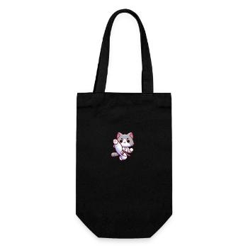 Cat Karate Kick Martial Arts Martial Arts - Gift Bag for Bottles - black - Front