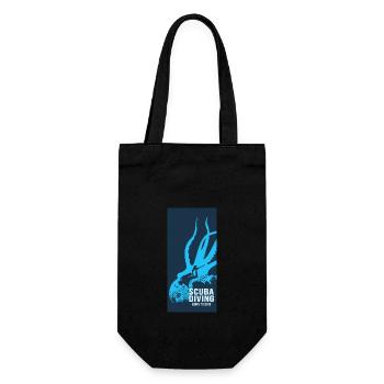 Scuba Diving Diver Diver - Geschenkbeutel für Flaschen - Schwarz - Vorne
