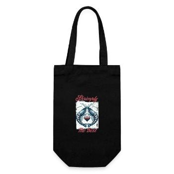 Shrimply the best word game - Gift Bag for Bottles - black - Front
