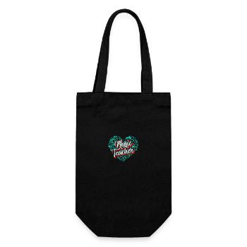 Music Teacher Music Teacher Full Heart - Gift Bag for Bottles - black - Front
