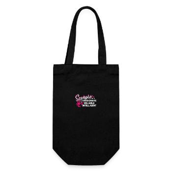 Scorpio Scorpio Passionate Reliable Intelligent - Gift Bag for Bottles - black - Front
