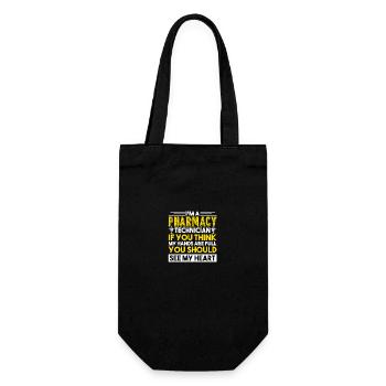 Pharmacy Technician Pharmacy Technician Full Heart - Gift Bag for Bottles - black - Front
