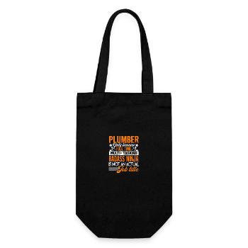 Plumber Plumber Job Title - Gift Bag for Bottles - black - Front