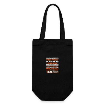 Teacher Yes I Am A Teacher - Gift Bag for Bottles - black - Front