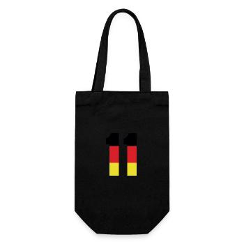 11 Zahl Deutschland Trikot - Geschenkbeutel für Flaschen - Schwarz - Vorne