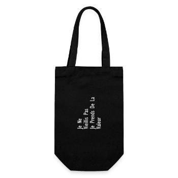 Ich werde nicht alt, ich steigere meinen Wert - Geschenkbeutel für Flaschen - Schwarz - Vorne