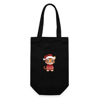Bande dessinée de Noël Tigre - Sac à bouteille - noir - Devant
