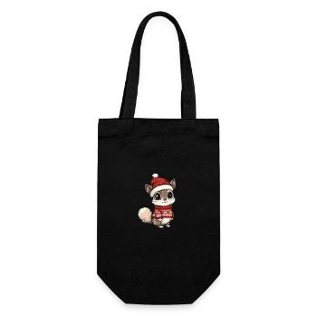 Bande dessinée de Noël écureuil - Sac à bouteille - noir - Devant