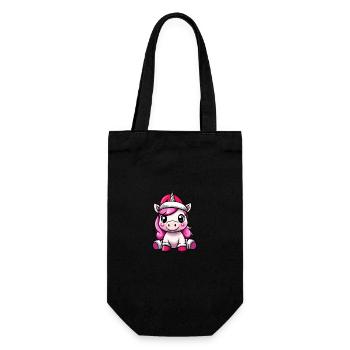 Unicorn Christmas Cute - Gift Bag for Bottles - black - Front