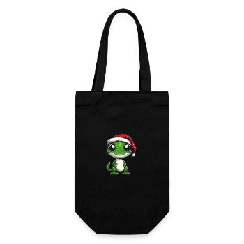 Lézard Noël Mignon - Sac à bouteille - noir - Devant