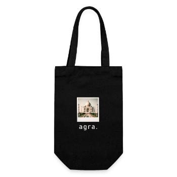 Taj Mahal Agra Rétro Photo - Sac à bouteille - noir - Devant