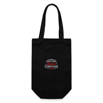 This Girl Loves Christmas - Gift Bag for Bottles - black - Front