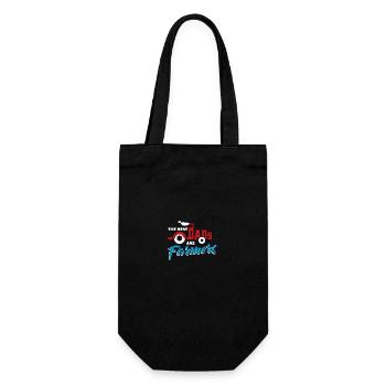 The Best Dads Are Farmers - Gift Bag for Bottles - black - Front