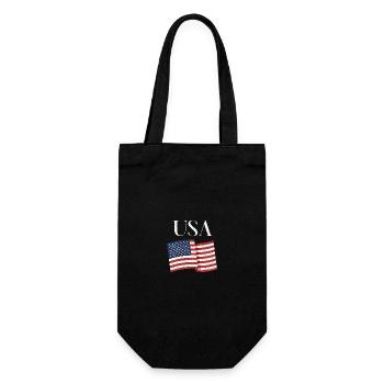 Design des États-Unis : style de drapeau américain pour tous les produits - Sac à bouteille - noir - Devant