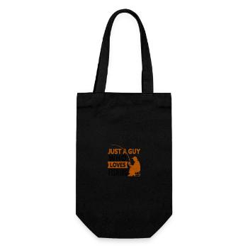Angler Angelhaken Angelrute Sportfischer - Geschenkbeutel für Flaschen - Schwarz - Vorne