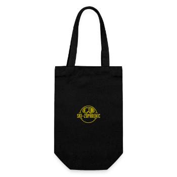 Skiing Snowboard Mountains Holiday Snow Freestyle - Gift Bag for Bottles - black - Front