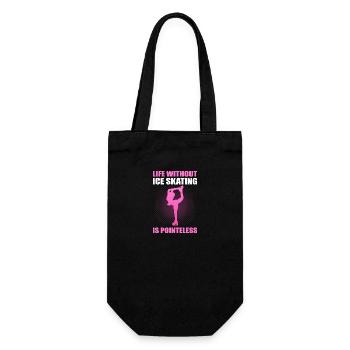 Ice skating Ice skating Ice skating - Gift Bag for Bottles - black - Front
