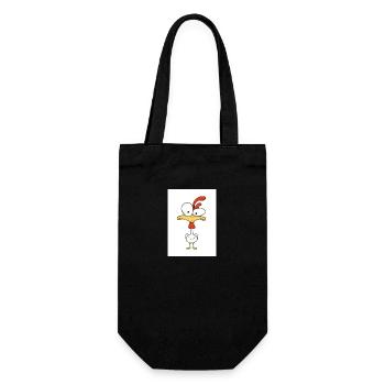 Hühnchen - Geschenkbeutel für Flaschen - Schwarz - Vorne