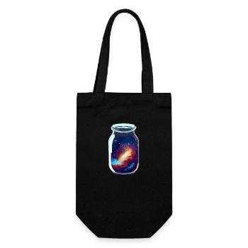 Raum in einem Glas eingeschlossen - Geschenkbeutel für Flaschen - Schwarz - Vorne