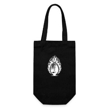Vintage Football Kick in Flames and Fire - Gift Bag for Bottles - black - Front
