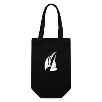 Two elegant sails for cool skippers and captains - Gift Bag for Bottles - black - Front