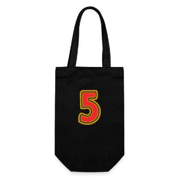 5. 5 YEARS. 5th ANNIVERSARY. 5 YEAR ANNIVERSARY - Gift Bag for Bottles - black - Front