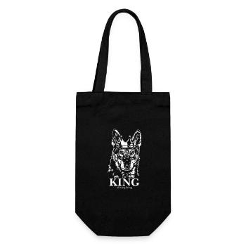 Tschechoslowakischer Wolfhund King of everything - Geschenkbeutel für Flaschen - Schwarz - Vorne