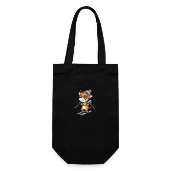 Cool giraffe skiers - elegance on the slopes - Gift Bag for Bottles - black - Front