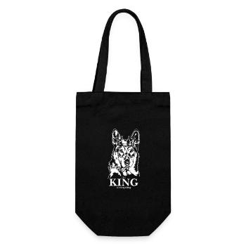 Tschechoslowakischer Wolfhund King of everything - Geschenkbeutel für Flaschen - Schwarz - Vorne