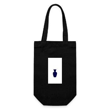 Midnight Blue Vase Silhouette - Gift Bag for Bottles - black - Front