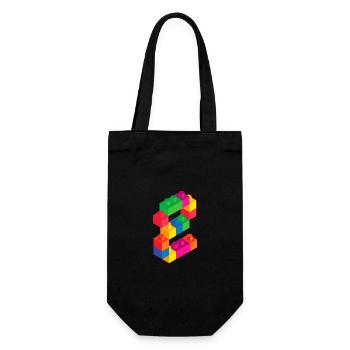 Bâtiment en bloc mignon Cadeau 2ème anniversaire 2 ans - Sac à bouteille - noir - Devant