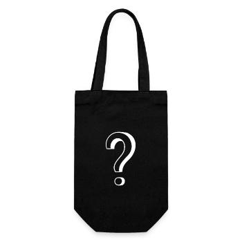 Question Mark Comic - Gift Bag for Bottles - black - Front