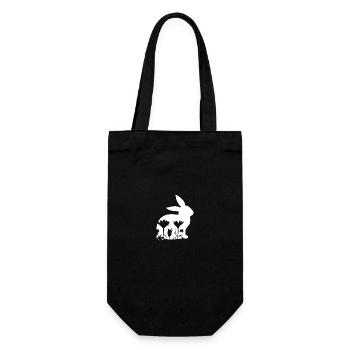 hase - geschenkidee für Ostern - Osterhase - Geschenkbeutel für Flaschen - Schwarz - Vorne