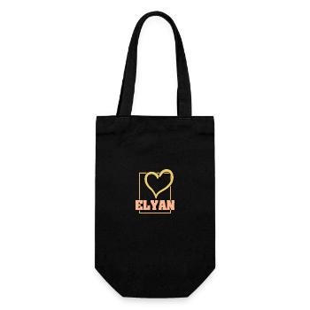 Gift for Elyan - Gift Bag for Bottles - black - Front