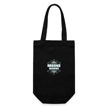 Hanne as a girl - Gift Bag for Bottles - black - Front