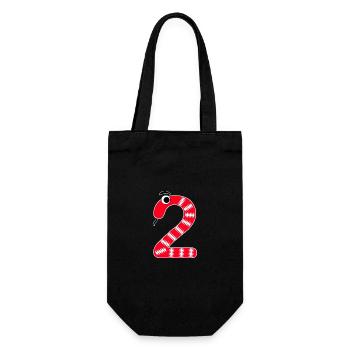 Number 2 Snake Red Kids - Gift Bag for Bottles - black - Front