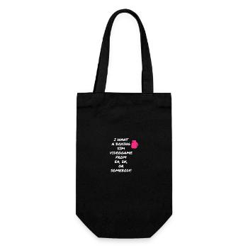 I Want A Boxing Videogame - Gift Bag for Bottles - black - Front